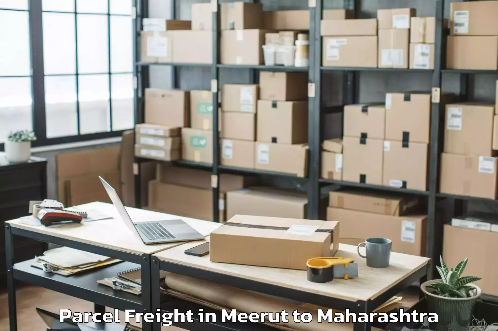 Reliable Meerut to Sonegaon Airport Nag Parcel Freight